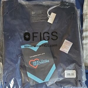 Figs Navy Blue Scrub Top